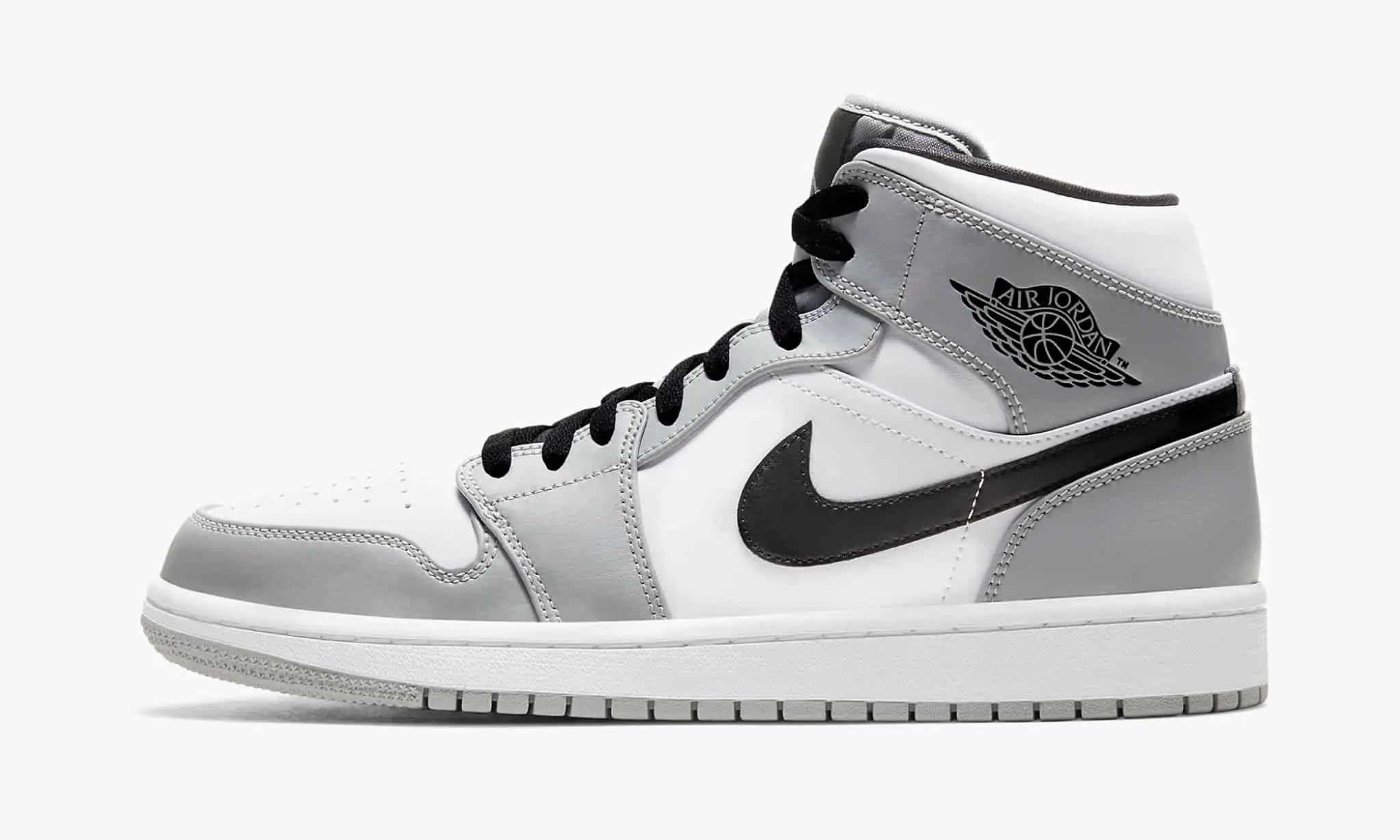 Jordan 1 mid black on sale gray