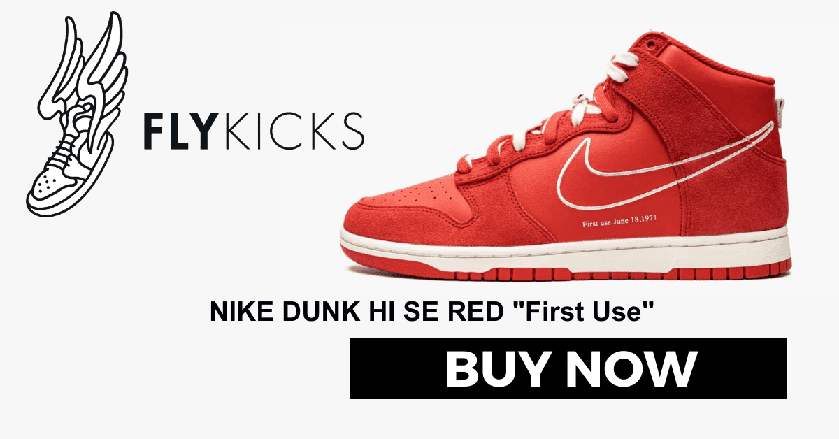 nike dunk first use red on feet