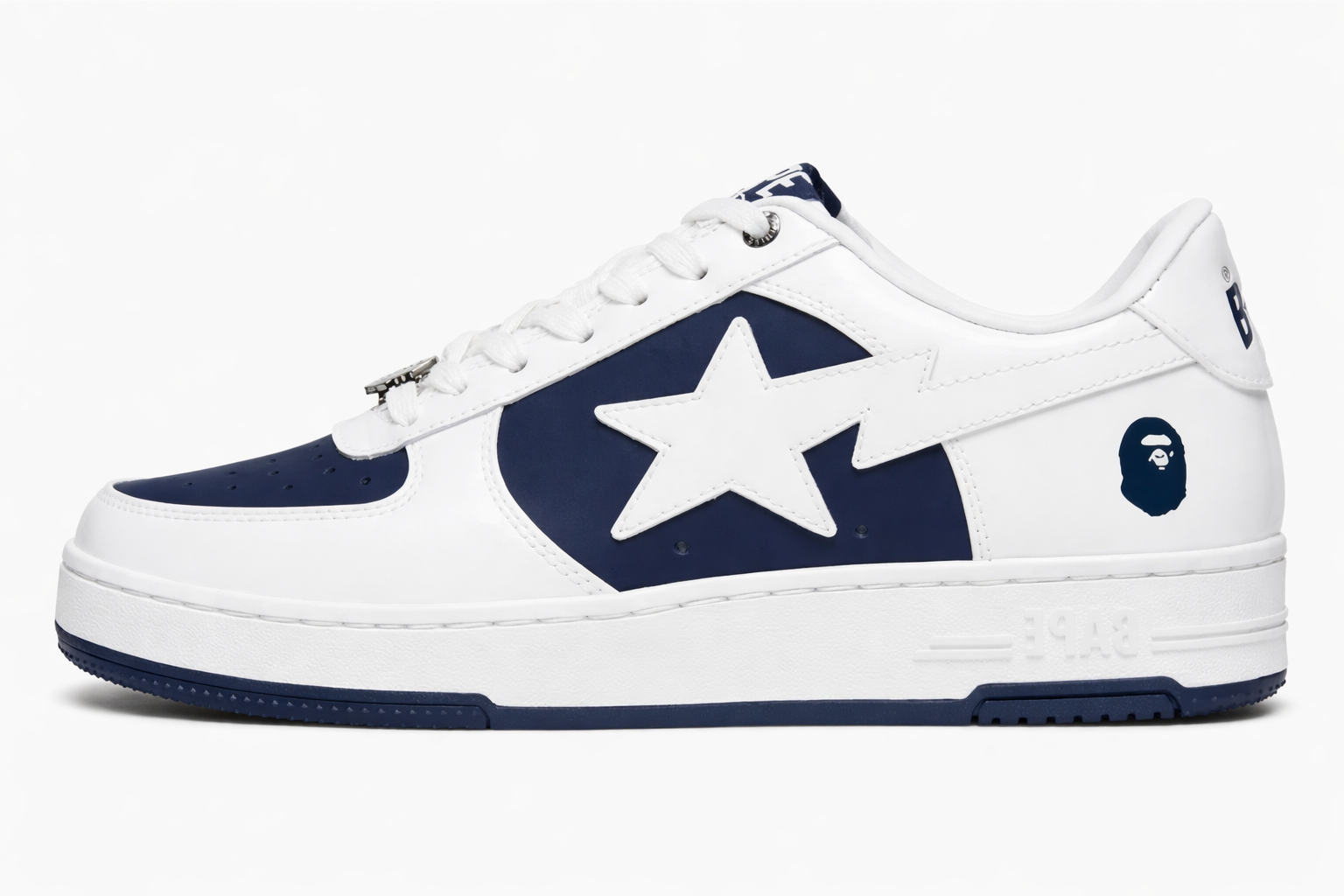bape sta low "white navy"